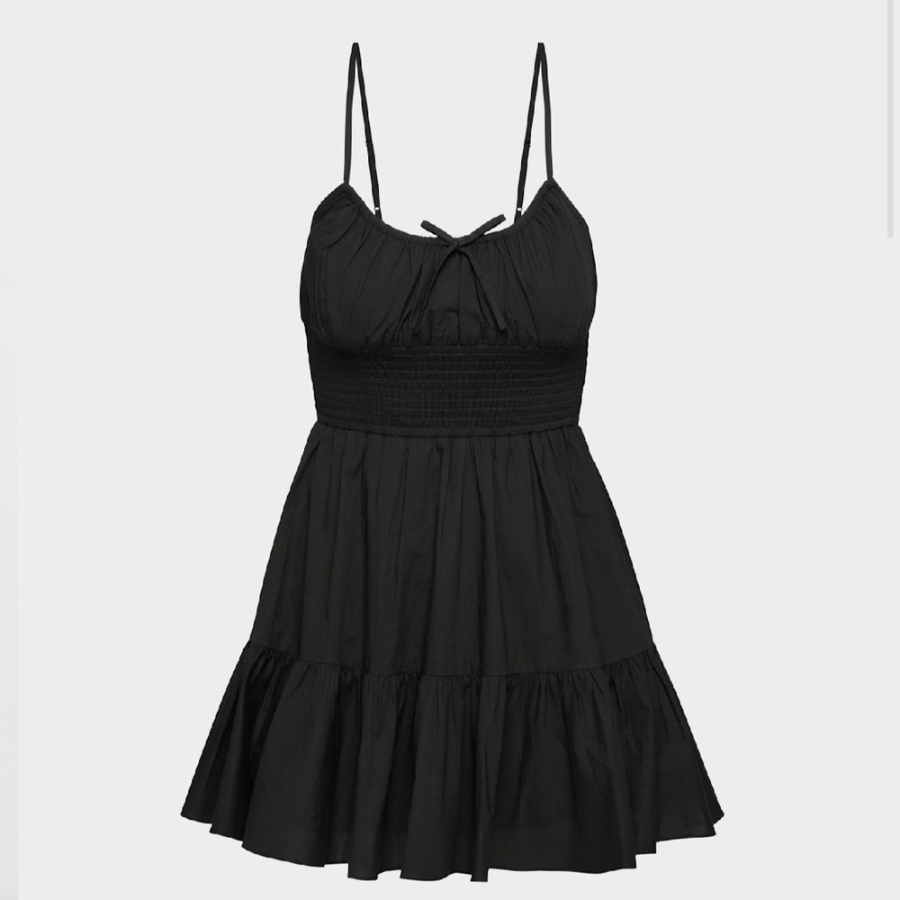 Aritzia Poplin Black Mini Dress
